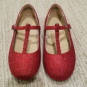Girls red shoes